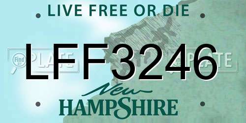 LFF3246 New Hampshire License Plate