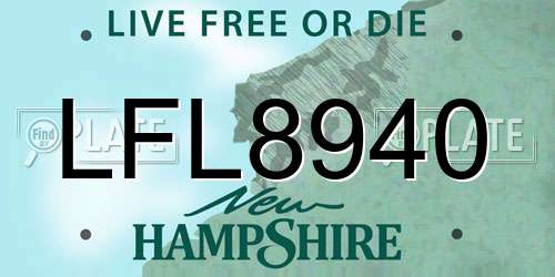 LFL8940 New Hampshire License Plate