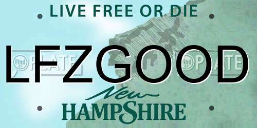 LFZGOOD New Hampshire License Plate