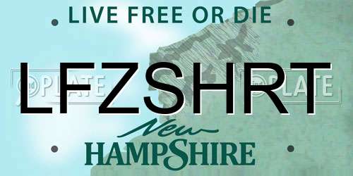 LFZSHRT New Hampshire License Plate