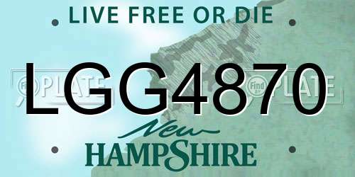 LGG4870 New Hampshire License Plate