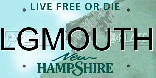 LGMOUTH New Hampshire License Plate
