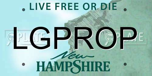 LGPROP New Hampshire License Plate