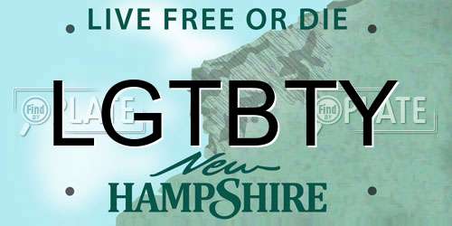 LGTBTY New Hampshire License Plate