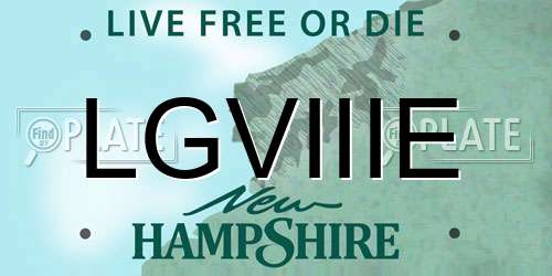 LGVIIIE New Hampshire License Plate