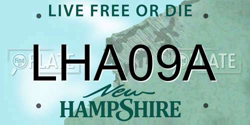 LHA09A New Hampshire License Plate