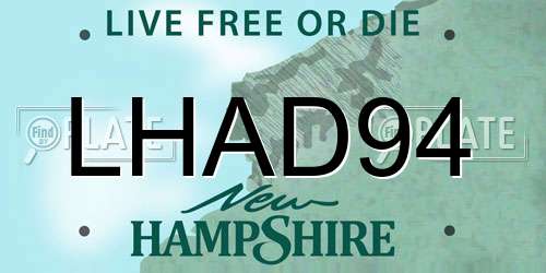 LHAD94 New Hampshire License Plate