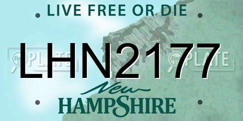 LHN2177 New Hampshire License Plate