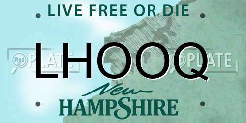 LHOOQ New Hampshire License Plate