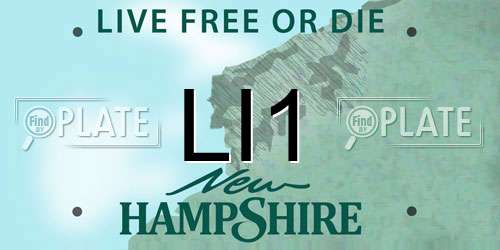 LI1 New Hampshire License Plate