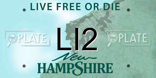 LI2 New Hampshire License Plate