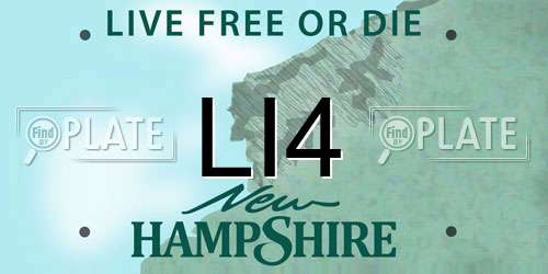 LI4 New Hampshire License Plate
