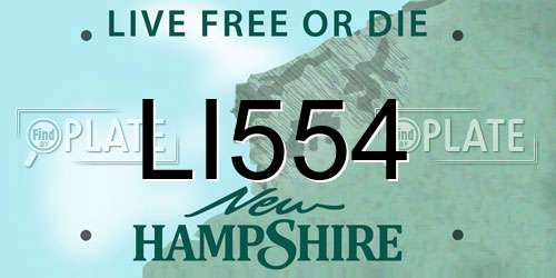 LI554 New Hampshire License Plate