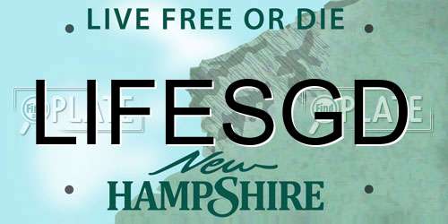 LIFESGD New Hampshire License Plate