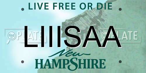 LIIISAA New Hampshire License Plate