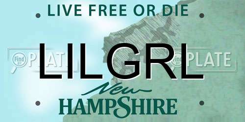 LILGRL New Hampshire License Plate