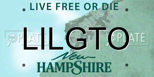 LILGTO New Hampshire License Plate