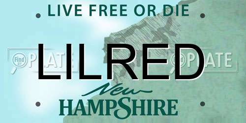 LILRED New Hampshire License Plate