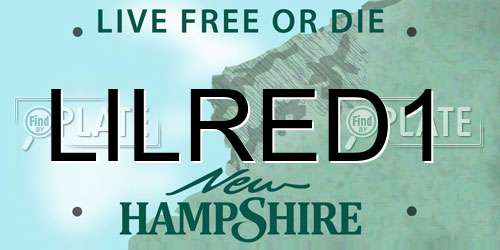 LILRED1 New Hampshire License Plate