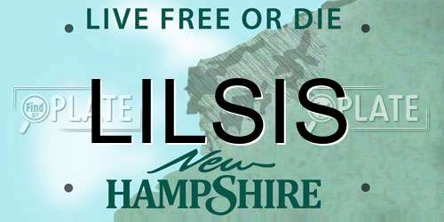 LILSIS New Hampshire License Plate
