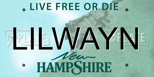 LILWAYN New Hampshire License Plate