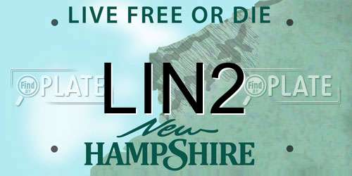 LIN2 New Hampshire License Plate