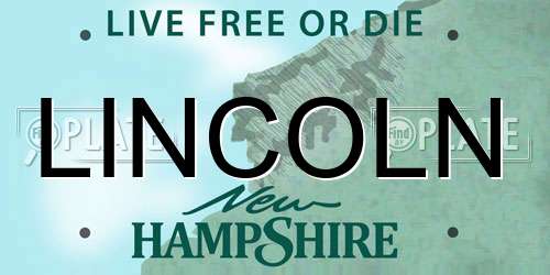 LINCOLN New Hampshire License Plate