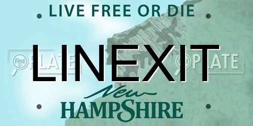 LINEXIT New Hampshire License Plate