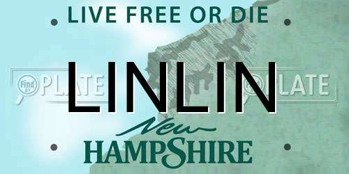 LINLIN New Hampshire License Plate