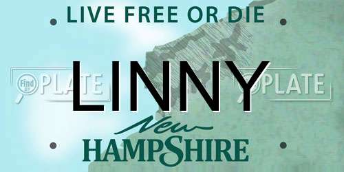 LINNY New Hampshire License Plate