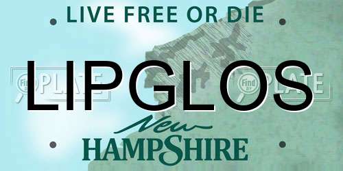 LIPGLOS New Hampshire License Plate