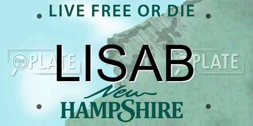 LISAB New Hampshire License Plate