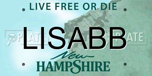 LISABB New Hampshire License Plate