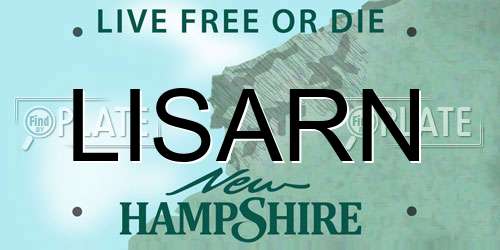 LISARN New Hampshire License Plate