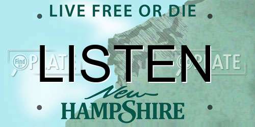 LISTEN New Hampshire License Plate
