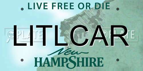 LITLCAR New Hampshire License Plate