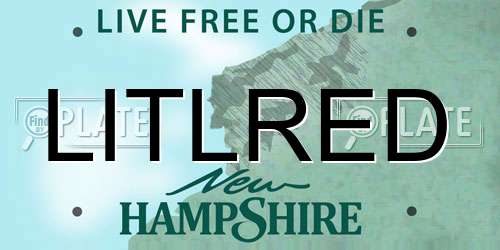 LITLRED New Hampshire License Plate