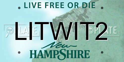 LITWIT2 New Hampshire License Plate