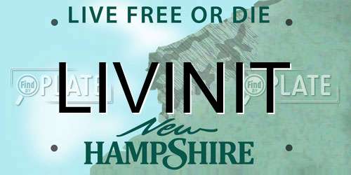 LIVINIT New Hampshire License Plate
