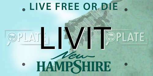 LIVIT New Hampshire License Plate