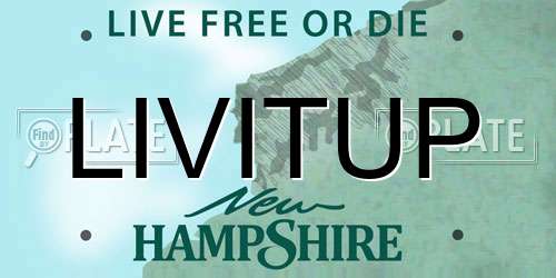 LIVITUP New Hampshire License Plate