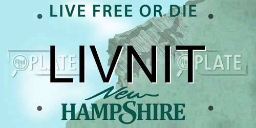 LIVNIT New Hampshire License Plate