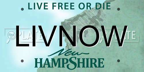 LIVNOW New Hampshire License Plate