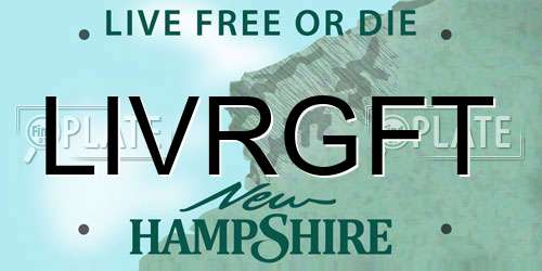 LIVRGFT New Hampshire License Plate