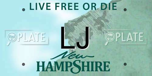 LJ New Hampshire License Plate