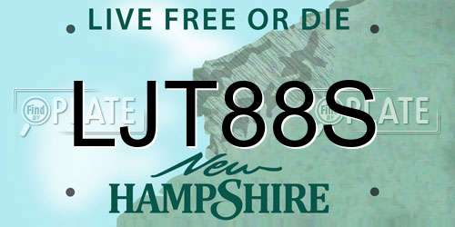 LJT88S New Hampshire License Plate