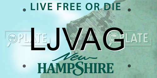 LJVAG New Hampshire License Plate