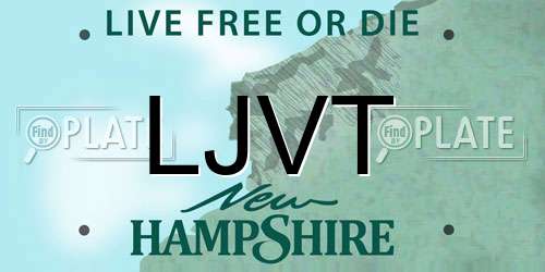 LJVT New Hampshire License Plate