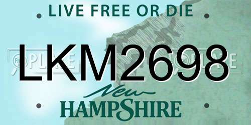 LKM2698 New Hampshire License Plate