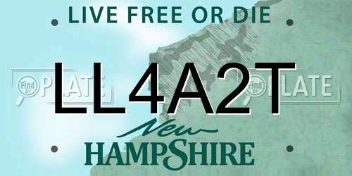 LL4A2T New Hampshire License Plate